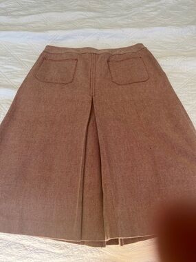 J. Crew Red Cotton A-Line Skirt